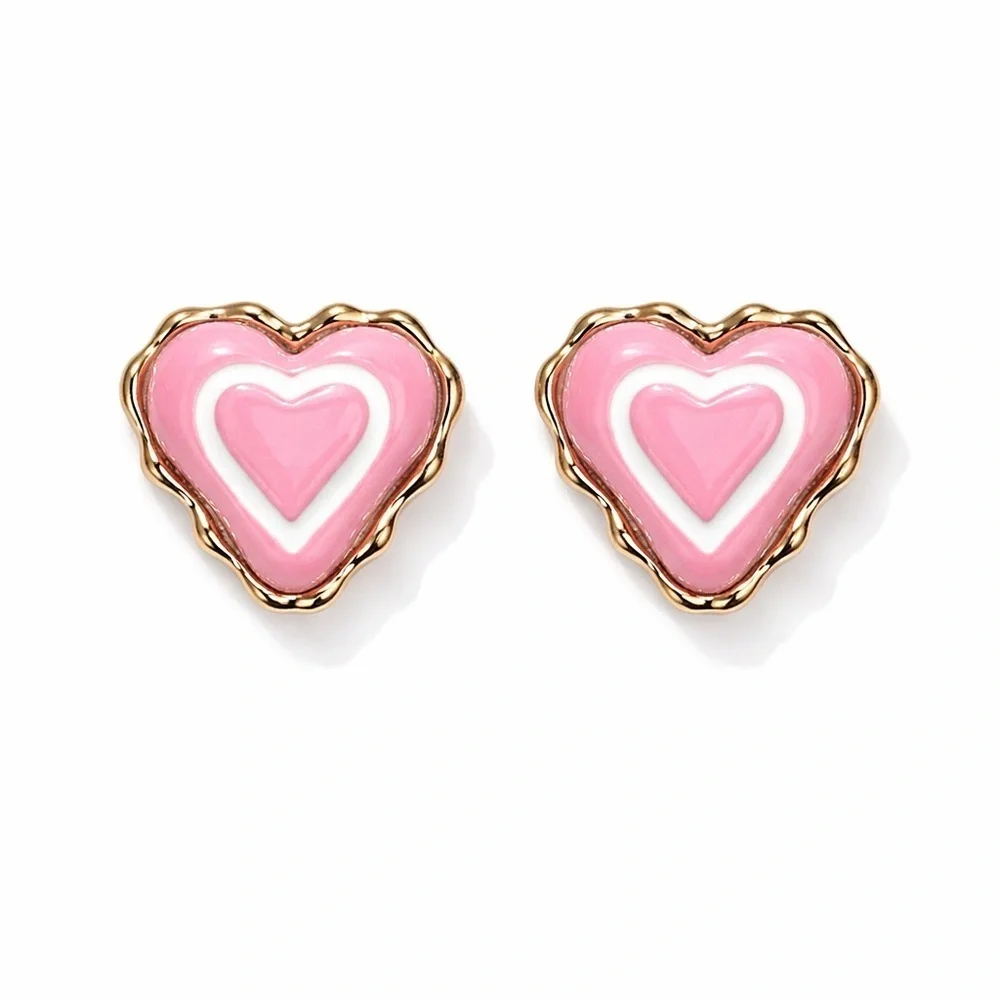 ⚜️ Loveé Pink Heart Earrings